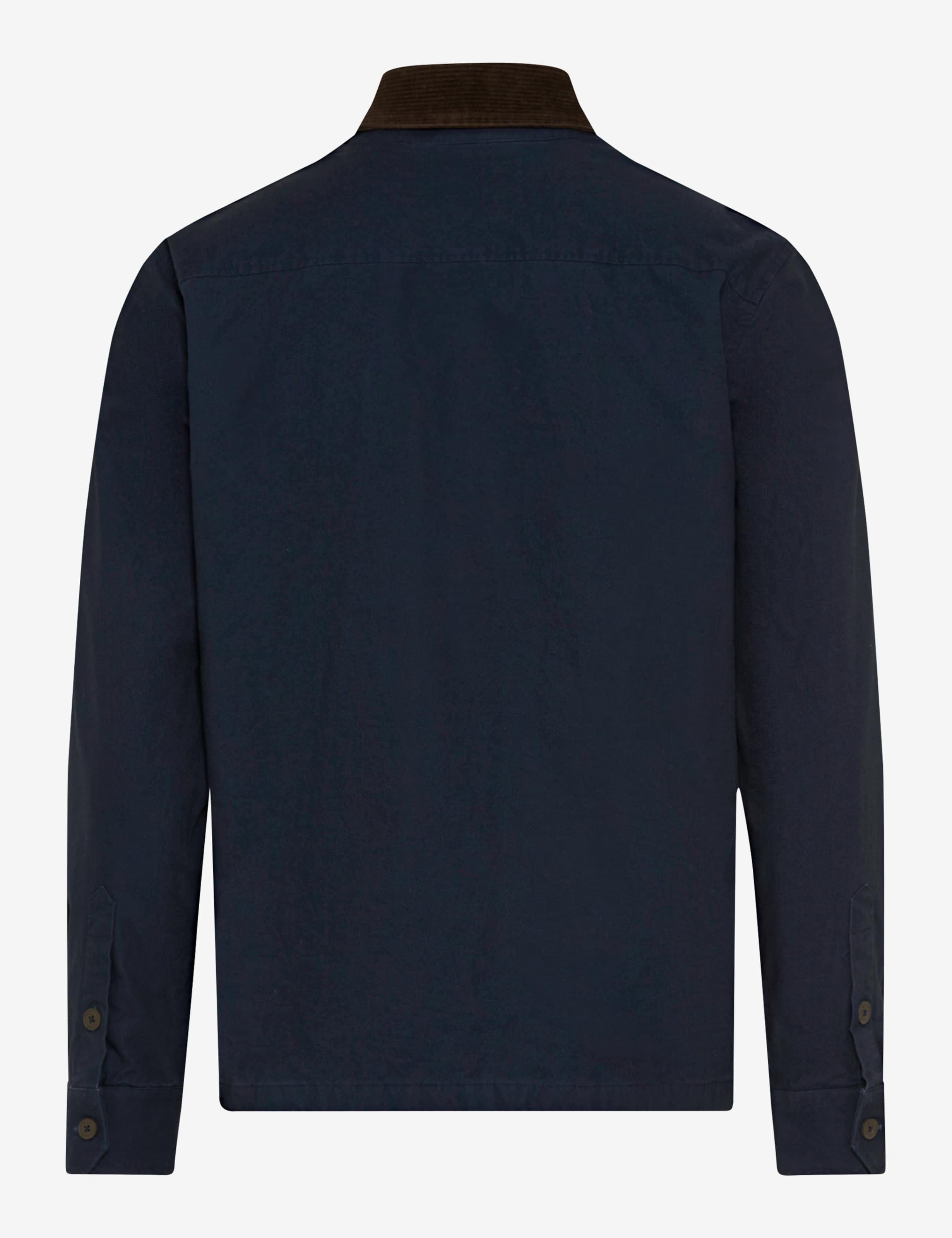 Brax Kay cord collar overshirt in Night Blue - product back