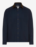 Brax Kay cord collar overshirt in Night Blue - product front