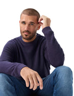 Brax Roy crew neck jumper in Plum - knit detail