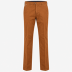 Brühl Leeds Stretch Cotton Chinos in Terracotta – front product view