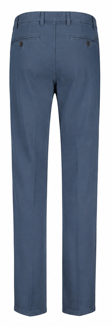 Brühl Parma B Stretch Cotton Chinos in Blue 650 – back view