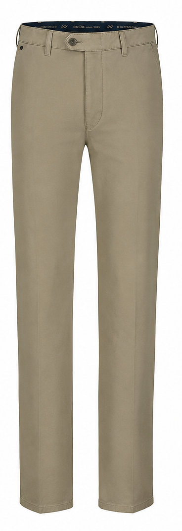 Brühl Parma B Stretch Cotton Chinos in Putty 540 – front view