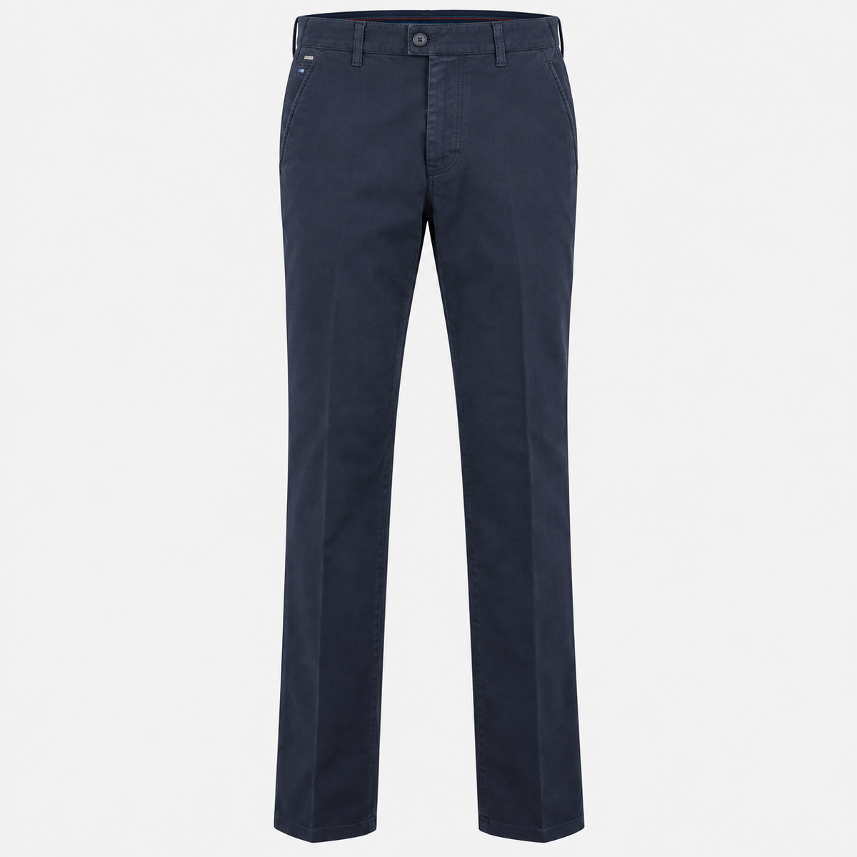 Brühl Parma B Cotton-Blend Chinos in Marine – front product view