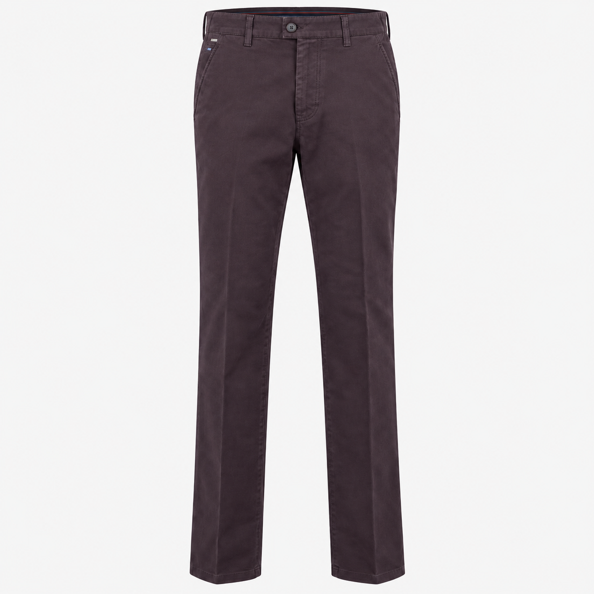 Brühl Parma B Cotton-Blend Chinos in Maroon – front product view