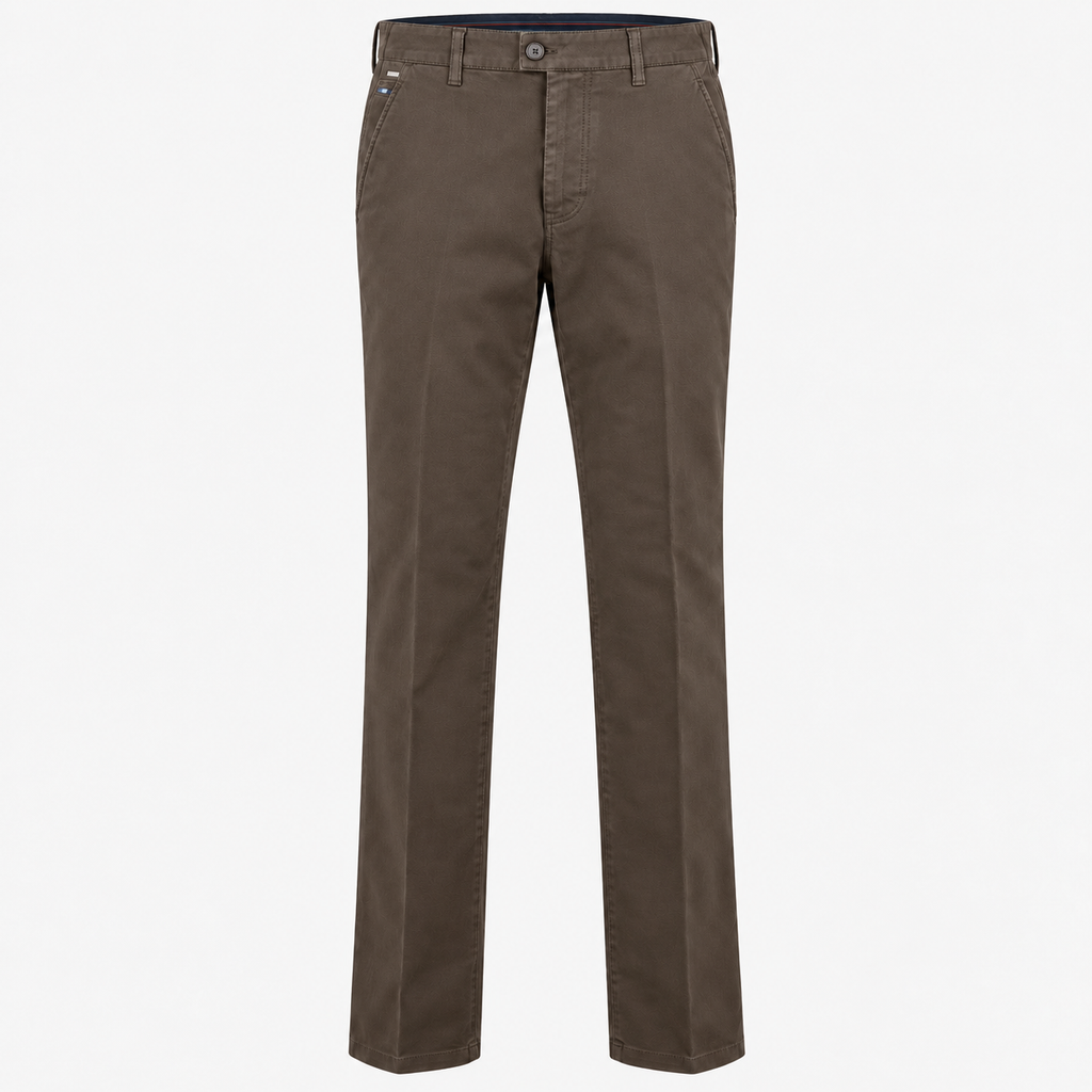 Brühl Parma B Cotton-Blend Chinos in Red – front product view