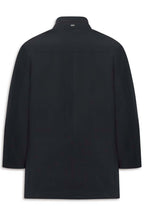 Bugatti Stand Collar Poplin Coat in navy – back view