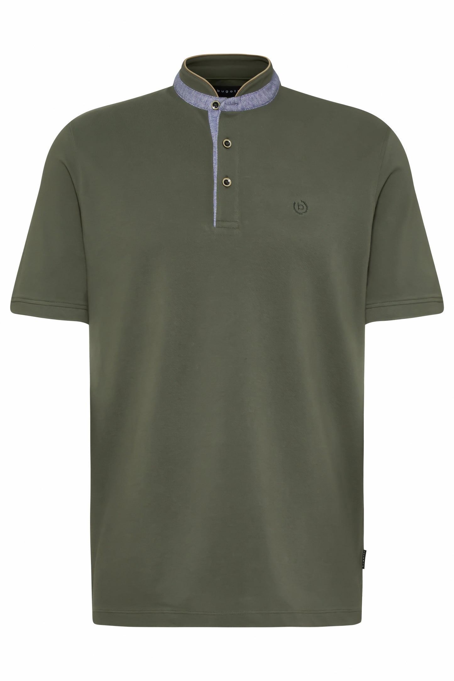 Bugatti - Stand Collar Polo Shirt - Colour: Sage