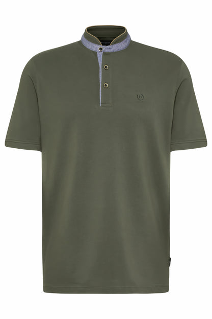 Bugatti - Stand Collar Polo Shirt - Colour: Sage