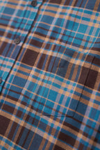 Bugatti - Check Shirt - Colour: Petrol / Brown