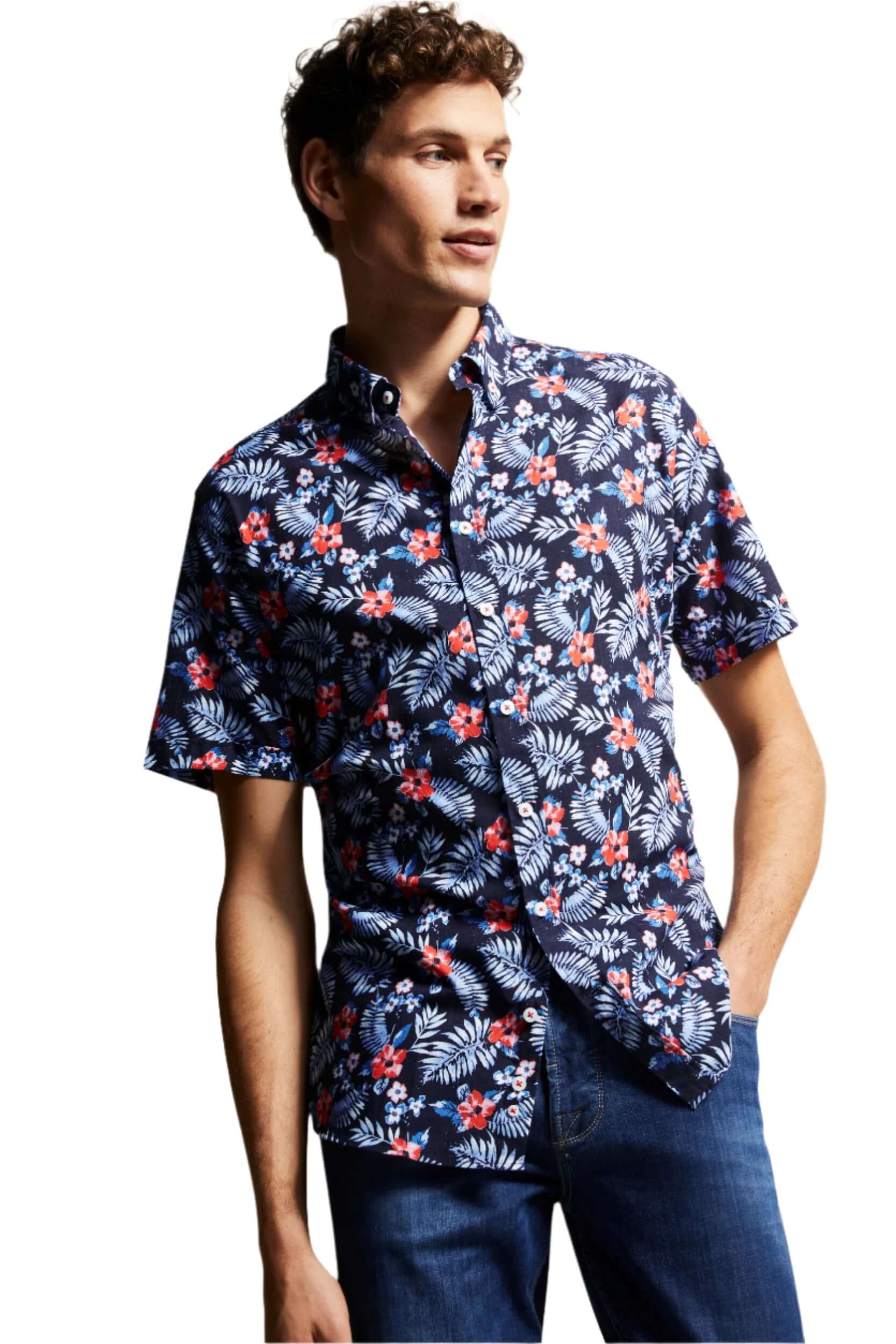 Bugatti - Short Sleeve Shirt - Size: Small