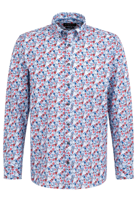 Bugatti - Floral Print Shirt - Colour: Sky