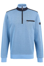 Bugatti - 1/4 Zip Pullover - Colour: Sky
