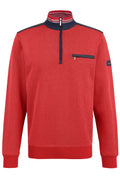 Bugatti - 1/4 Zip Pullover - Colour: Red