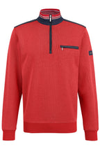Bugatti - 1/4 Zip Pullover - Colour: Red