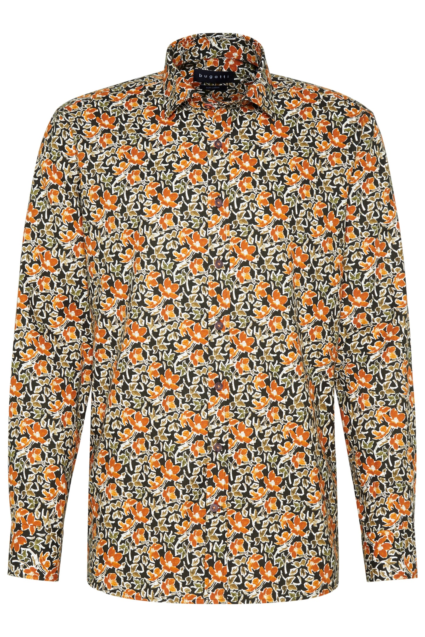 Bugatti - Orange Blossom Shirt - Colour: Orange Blossom