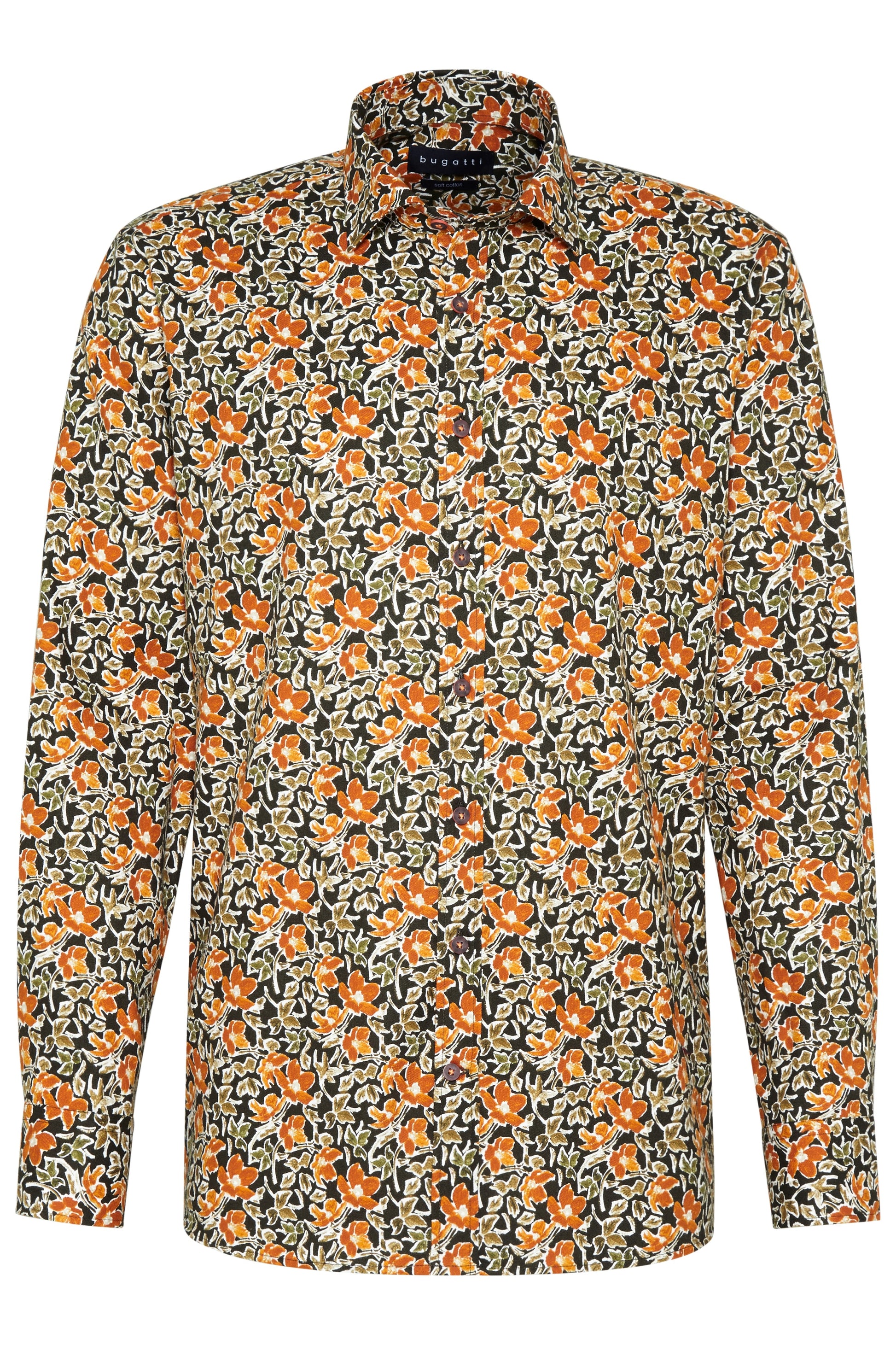 Bugatti - Orange Blossom Shirt - Colour: Orange Blossom