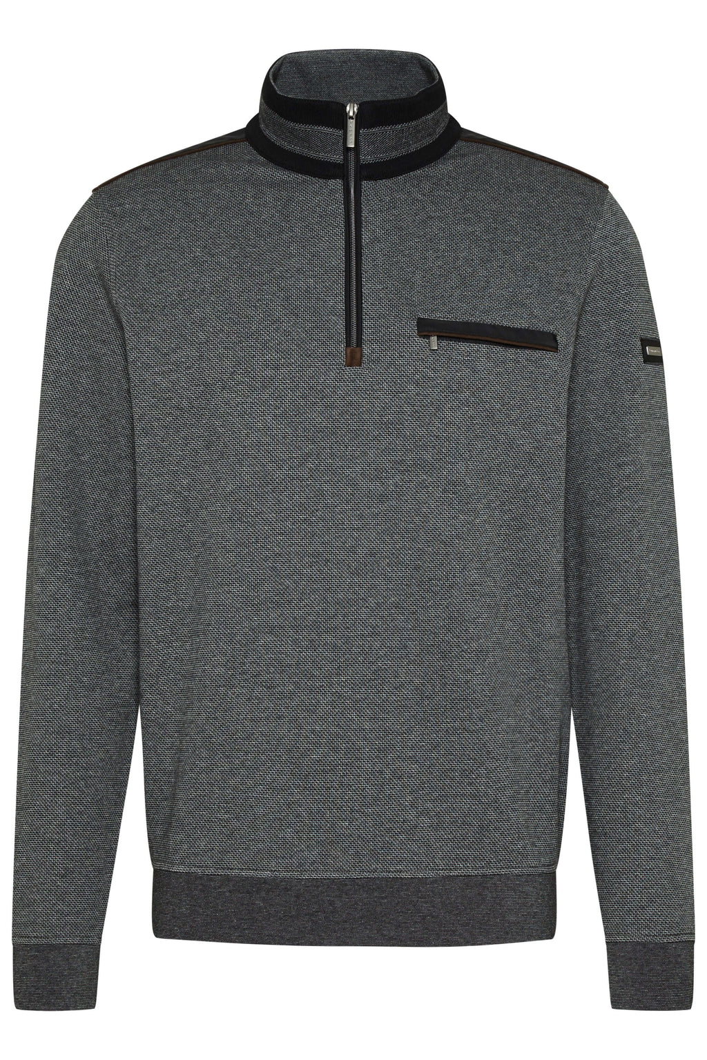 Bugatti - 1/4 Zip Pullover - Colour: Grey