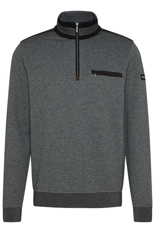 Bugatti - 1/4 Zip Pullover - Colour: Grey