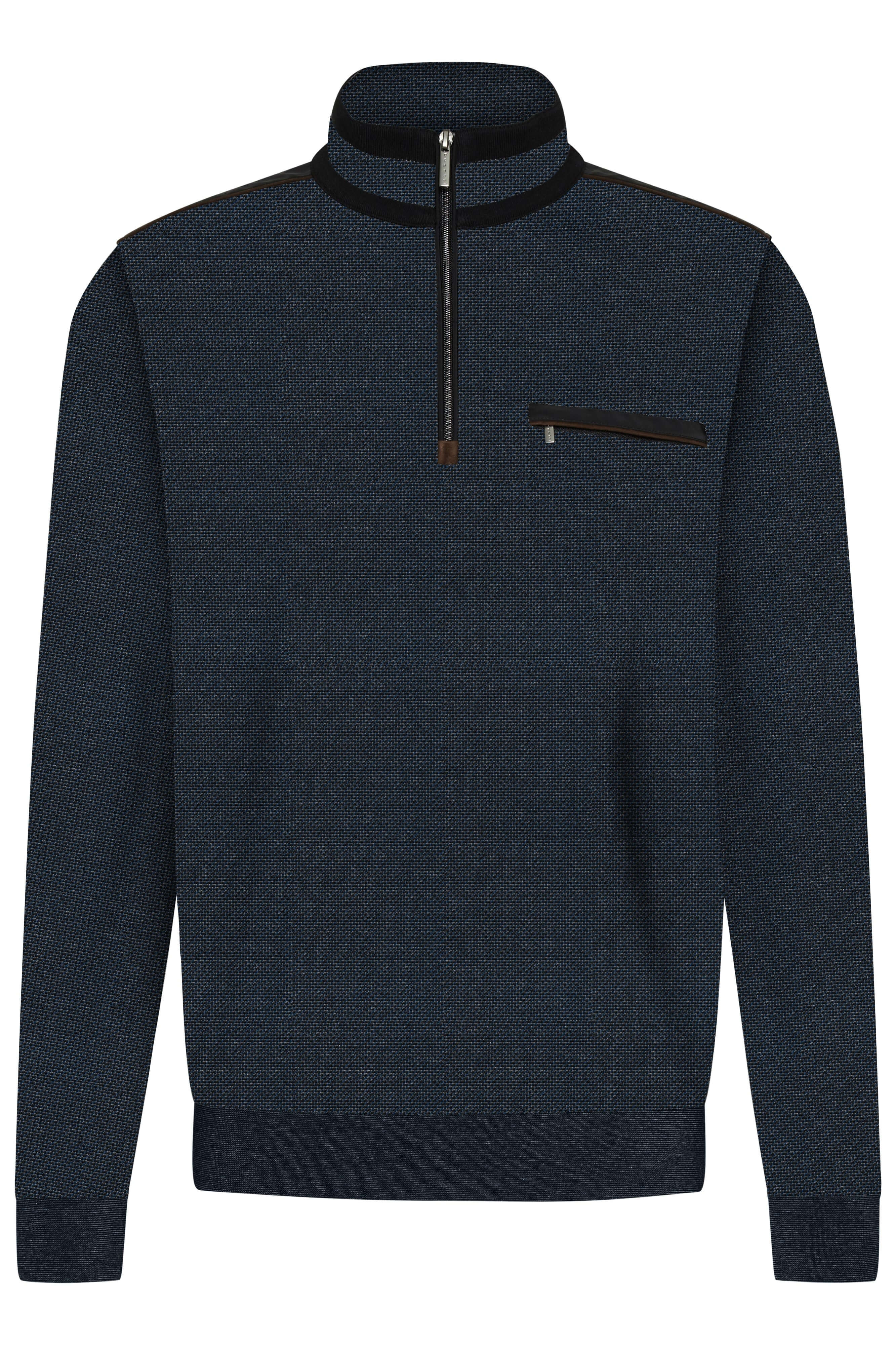 Bugatti - 1/4 Zip Pullover - Colour: Navy