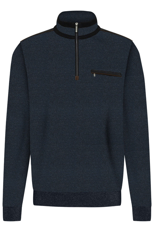 Bugatti - 1/4 Zip Pullover - Colour: Navy