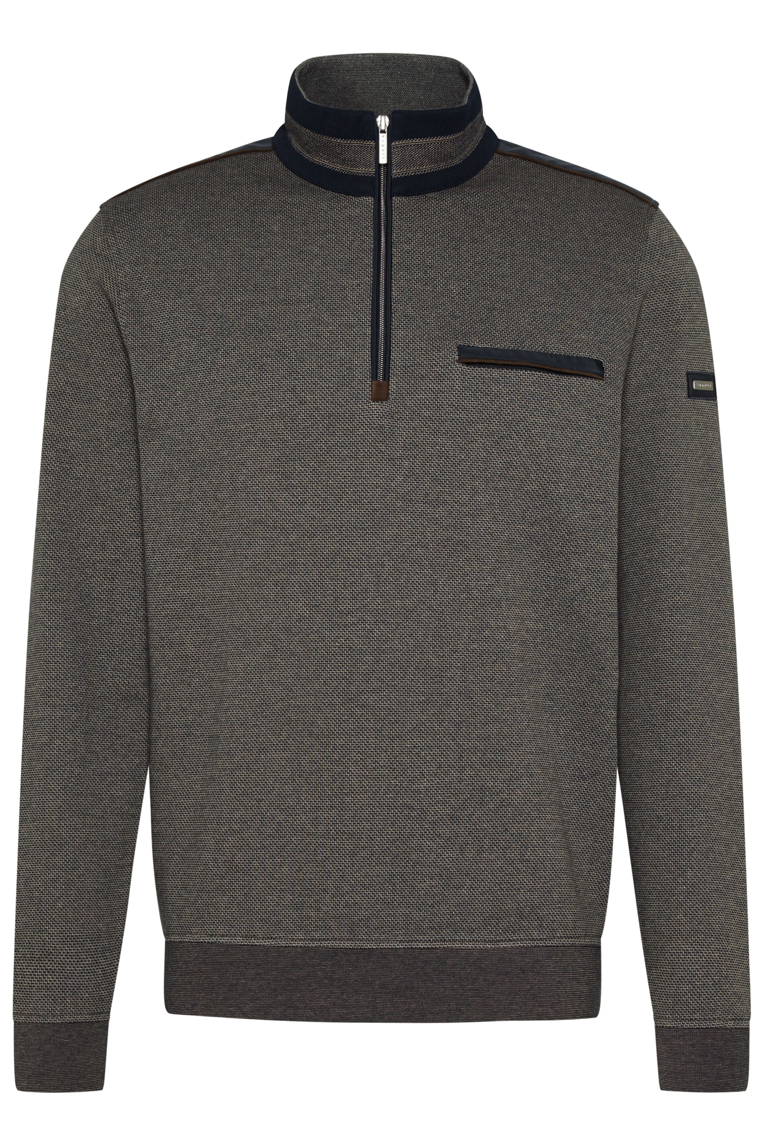 Bugatti - 1/4 Zip Pullover - Colour: Brown