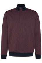 Bugatti - 1/4 Zip Pullover - Colour: Red Marl