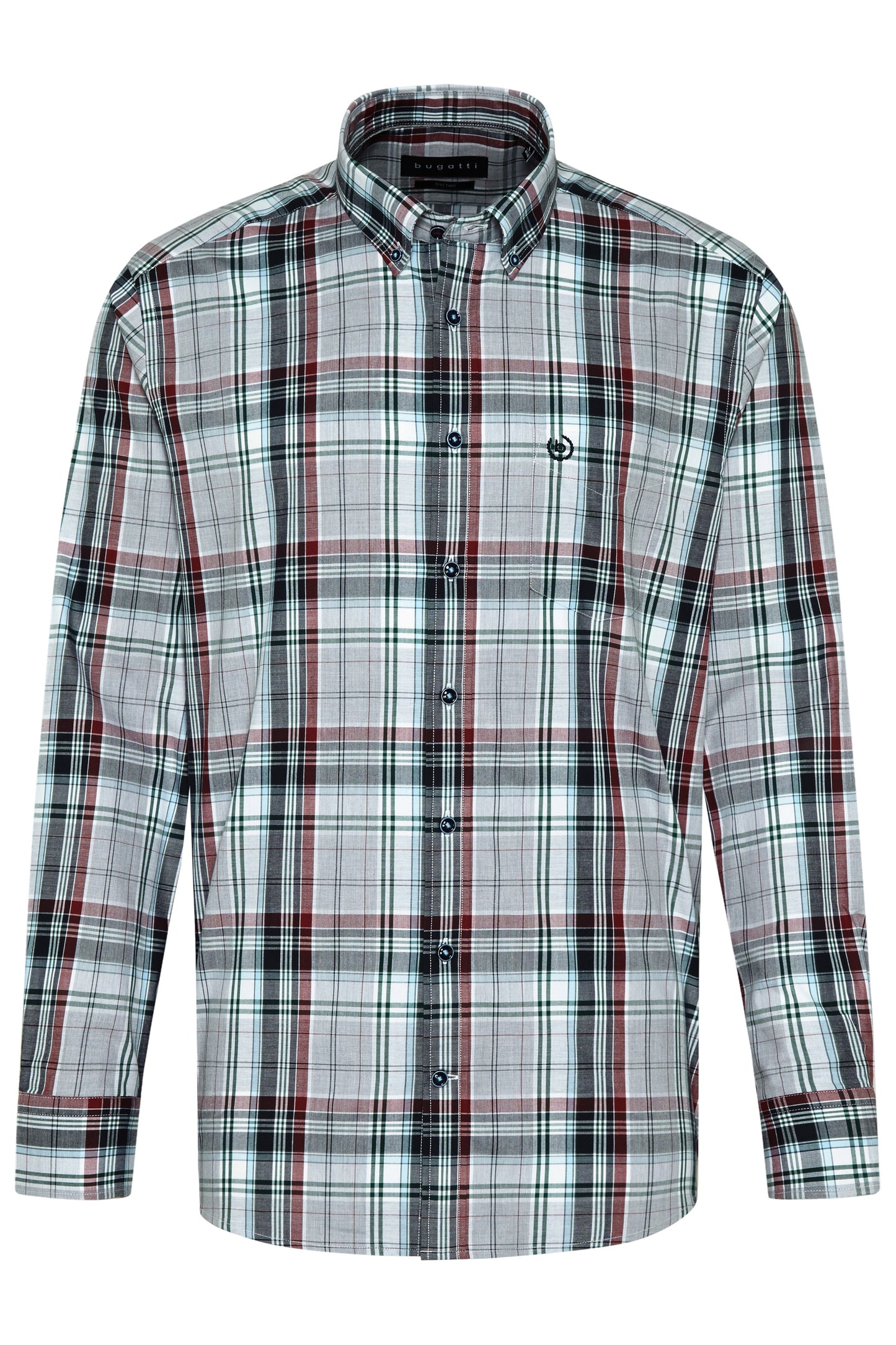 Bugatti - Check Shirt - Colour: Red