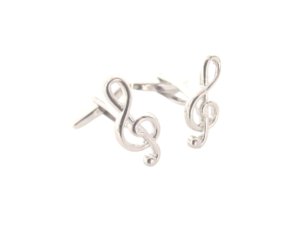 Van Buck treble clef cufflinks – front view