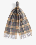 Barbour lambswool tartan scarf in Dress Tartan, full view