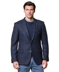 Magee Ennis Blazer in Blue Broken Check – front view
