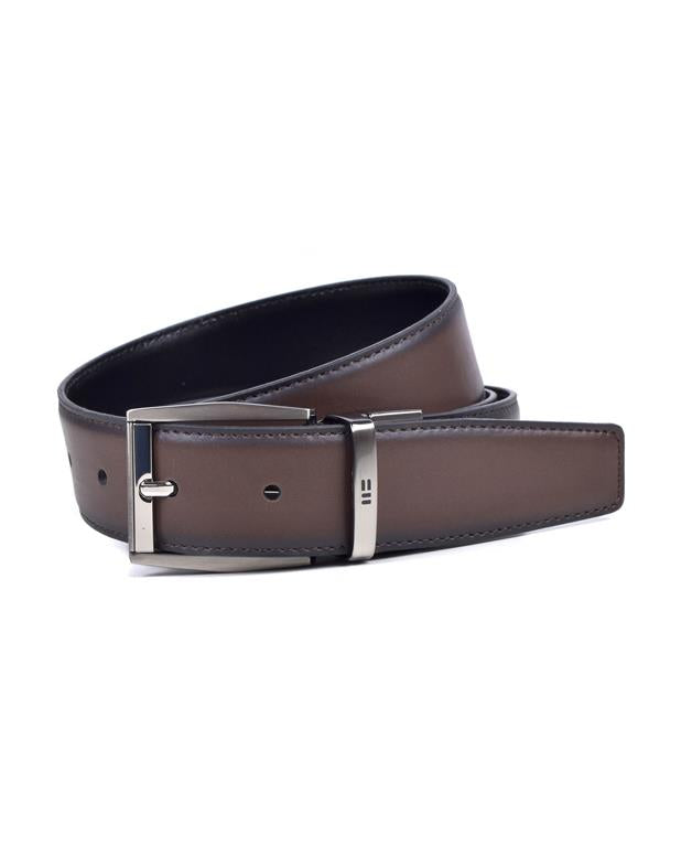 Miguel Bellido reversible leather belt in brown