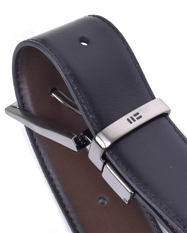 Miguel Bellido reversible leather belt reverse-side detail