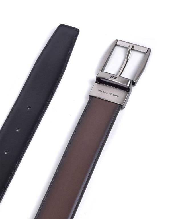 Miguel Bellido reversible leather belt in tan