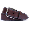 Miguel Bellido 840 brown leather belt with blue stitching
