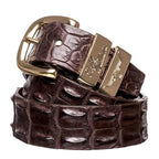 R M Williams - Crocodile Belt - Colour: Brown