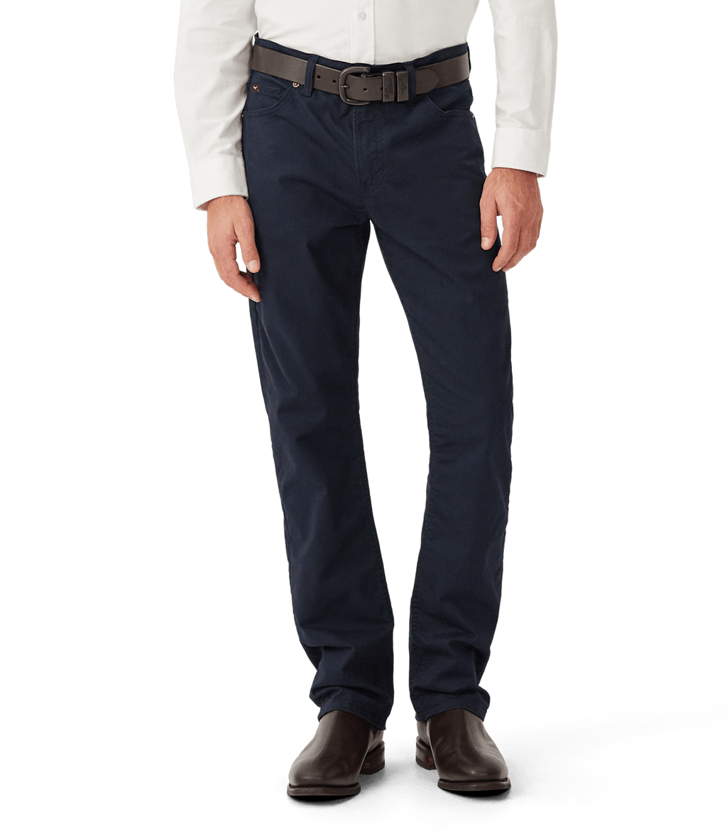 R.M.Williams Ramco 5 Pocket Jean in Navy - rear product view