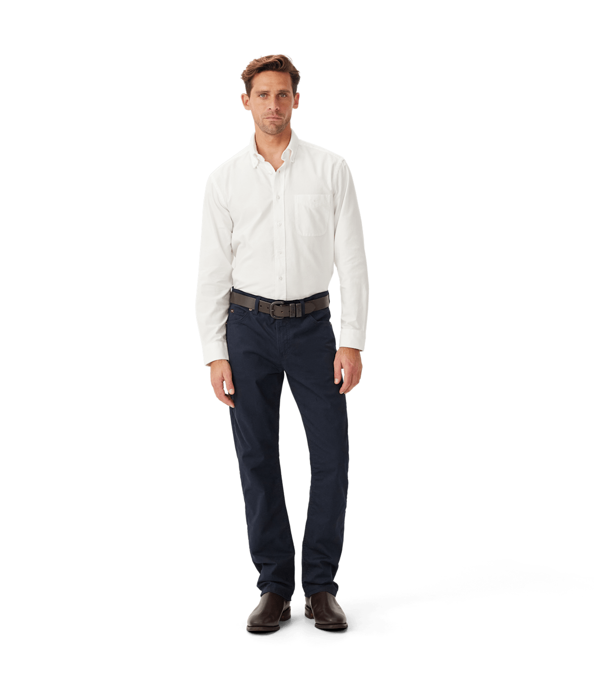R.M.Williams Ramco 5 Pocket Jean in Navy - detail product view
