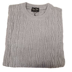 Cotton Textured Crew Neck Pullover