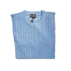 Cotton Textured Crew Neck Pullover