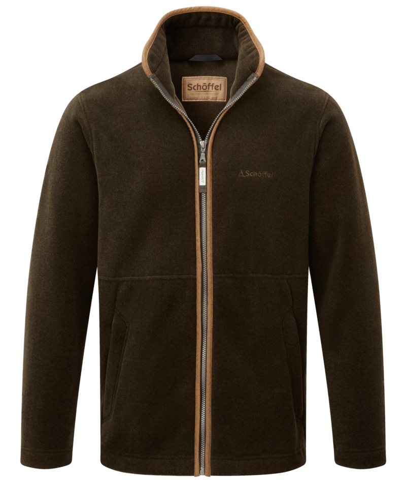Schöffel Cottesmore fleece jacket in Dark Olive, front view