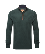 Calton Cotton Cashmere Cable 1/4 Zip Jumper
