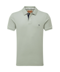 Schöffel St Ives Jersey Polo Shirt in Aqua Grey – front view