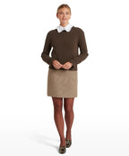 Leyburn pointelle jumper scalloped hem and knit texture