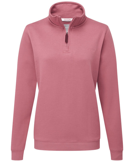 Schoffel - Sennen Cove 1/4 Zip Sweatshirt - Colour: Dark French Rose