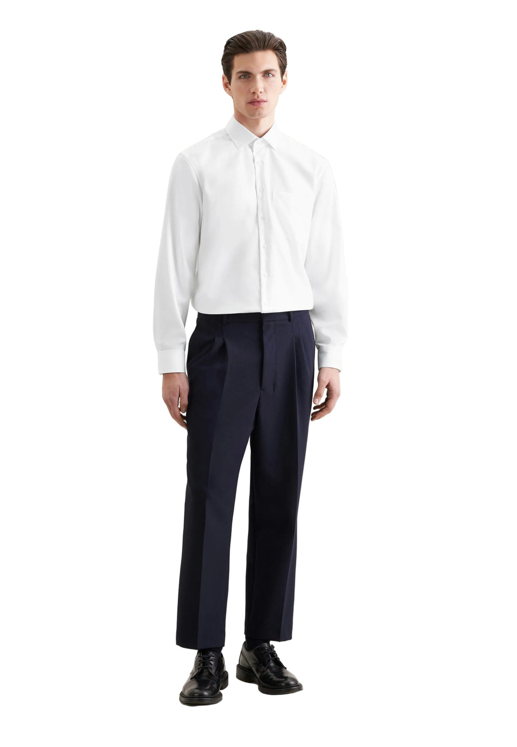 Seidensticker Regular Fit white twill shirt – adjustable cuff detail