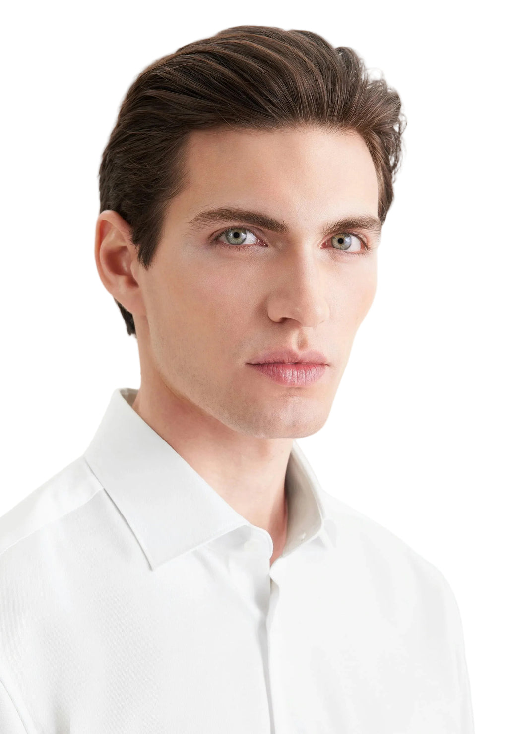 Seidensticker Regular Fit white twill shirt – fabric close-up