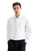 Seidensticker Regular Fit white twill business shirt – front view