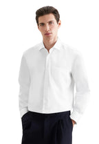 Seidensticker Regular Fit white twill business shirt – front view