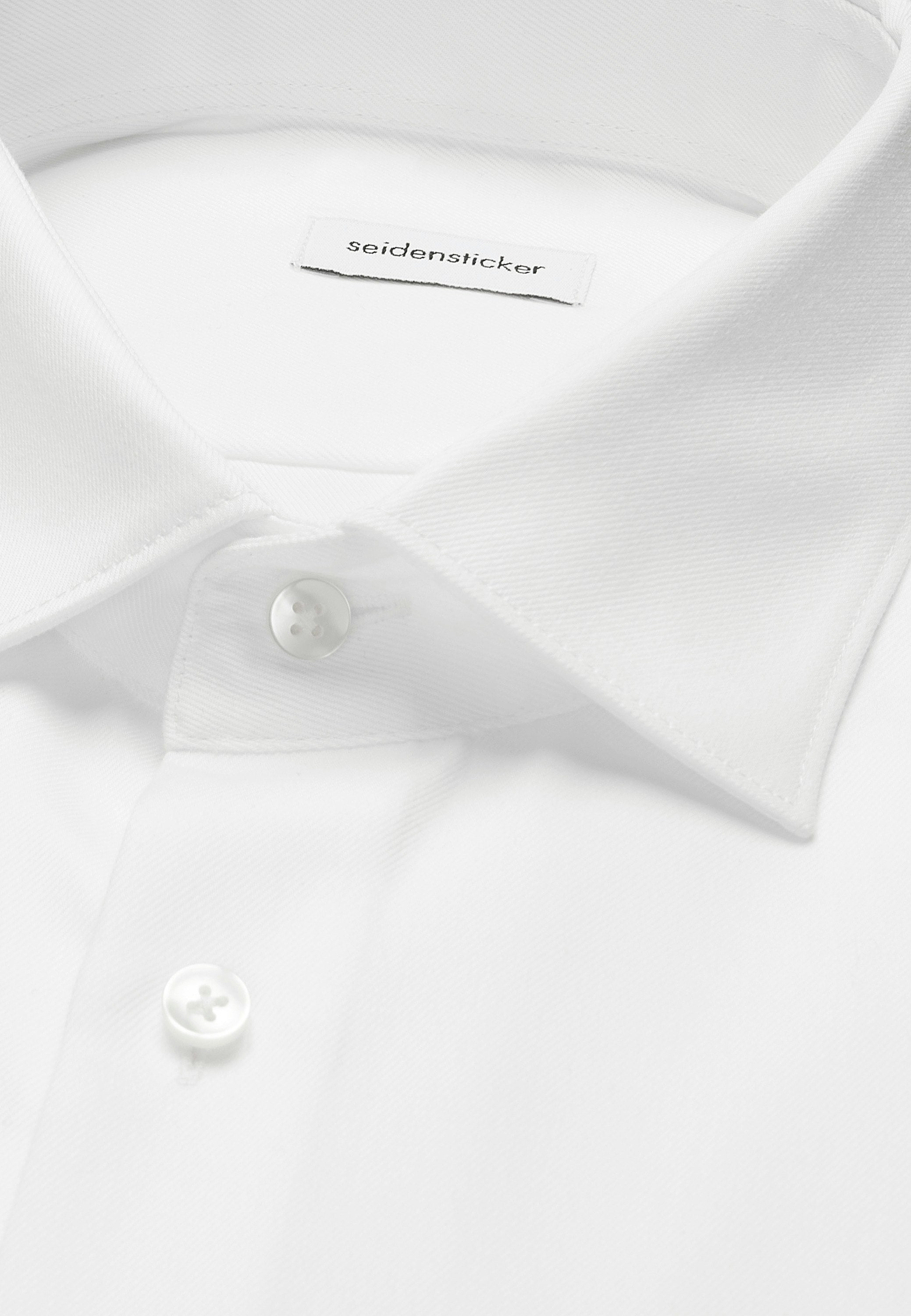 Seidensticker Regular Fit white twill business shirt – styled with navy tailoring