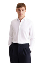 Seidensticker Slim Fit white twill business shirt – front view